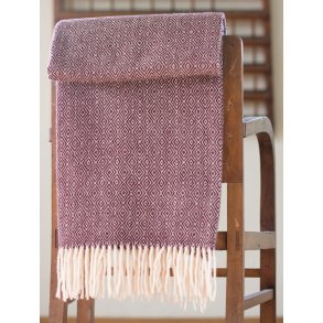 Uldplaid - Vinfarvet