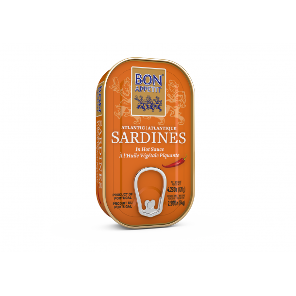 Sardiner - Hot - i Solsikkeolie
