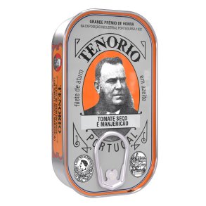 Tunfilet i olie med trrede tomater og basilikum