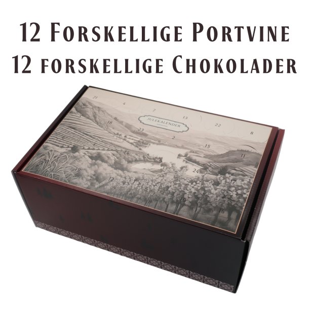 Portvinsjulekalender med chokolade