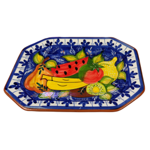 Ottekantet fad 29x22 cm - Frugter