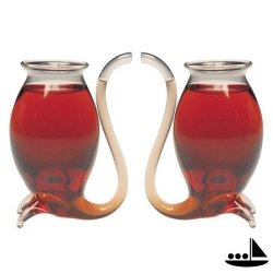Port Sipper Gaveske med 2 glas